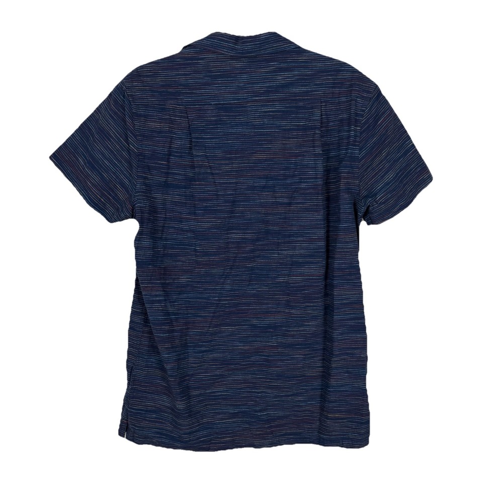 Scotch & Soda Dance All Night Shirt Mens Small Blue Stripe Linen Blend Amsterdam - Picture 7 of 10